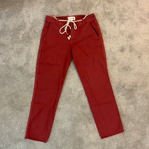 SUNDRY Size 26 Drawstring trousers in scarlet